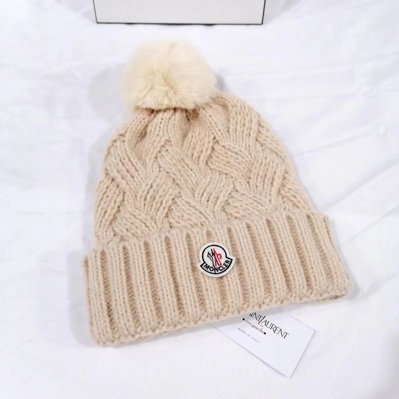 Monogram chunky wool knitted hat - Image 6