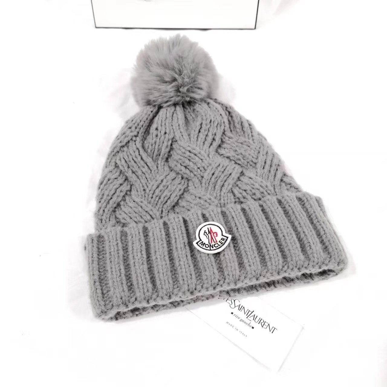 Monogram chunky wool knitted hat - Image 7
