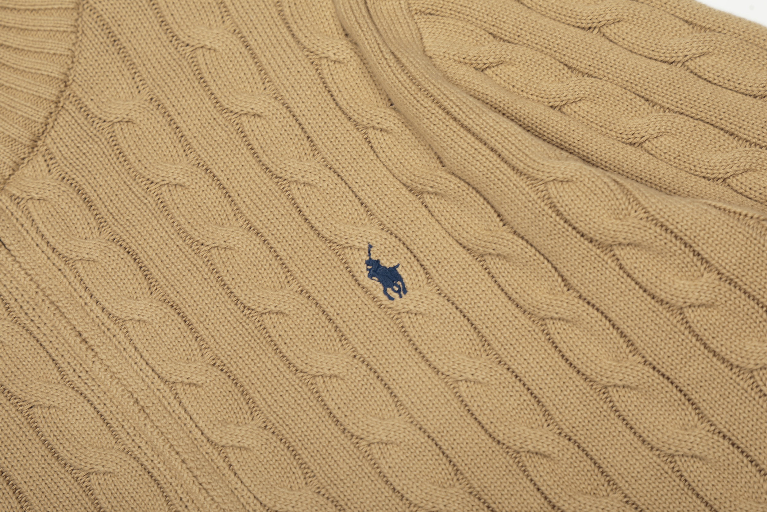 Ralph Lauren Embroidered Half Zipper Knitted Sweater - Image 5