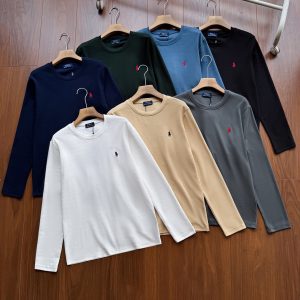 Ralph Lauren Pony embroidered round neck long sleeved T-shirt