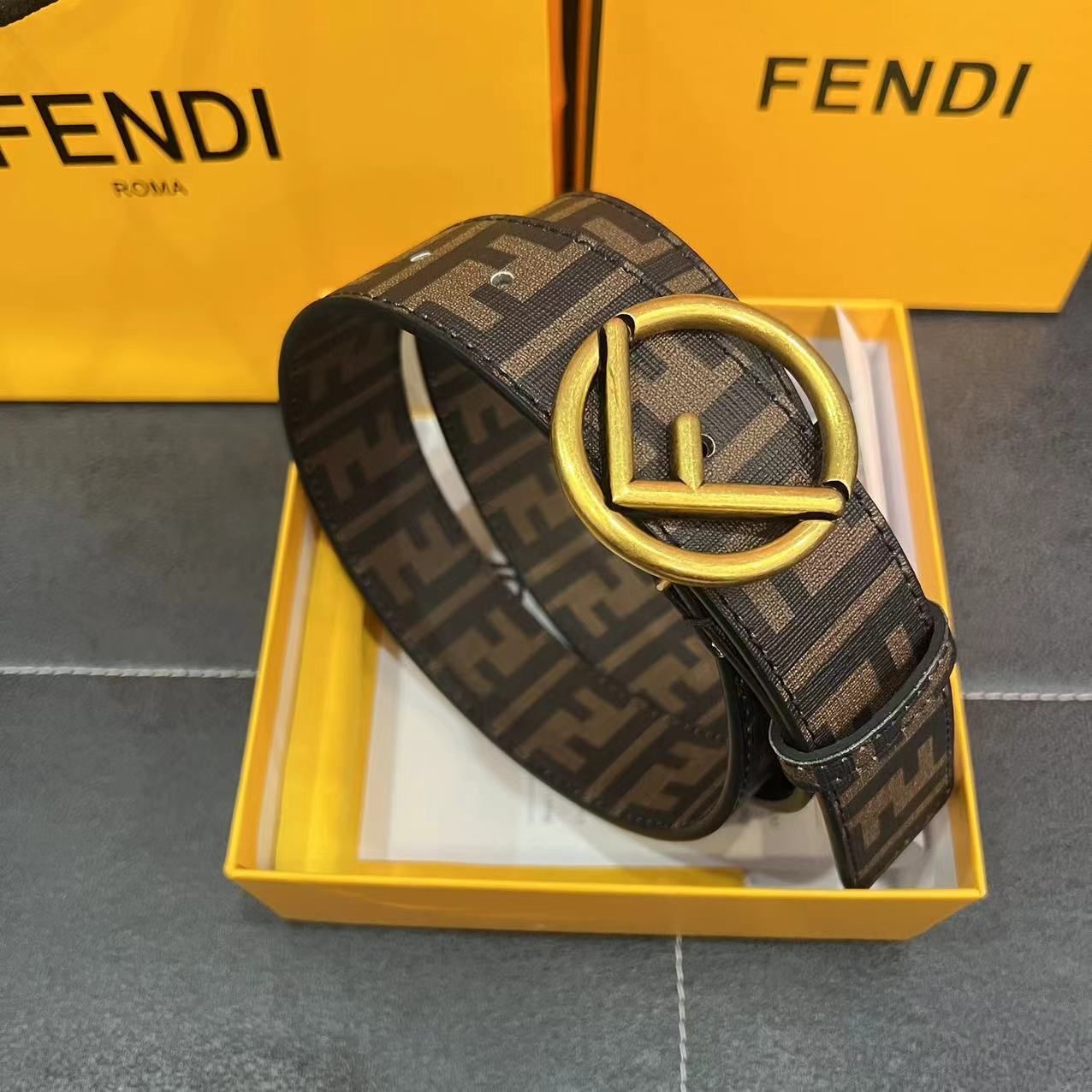 FENDI 18 color fashionable classic men's and women's waist belt - Image 7