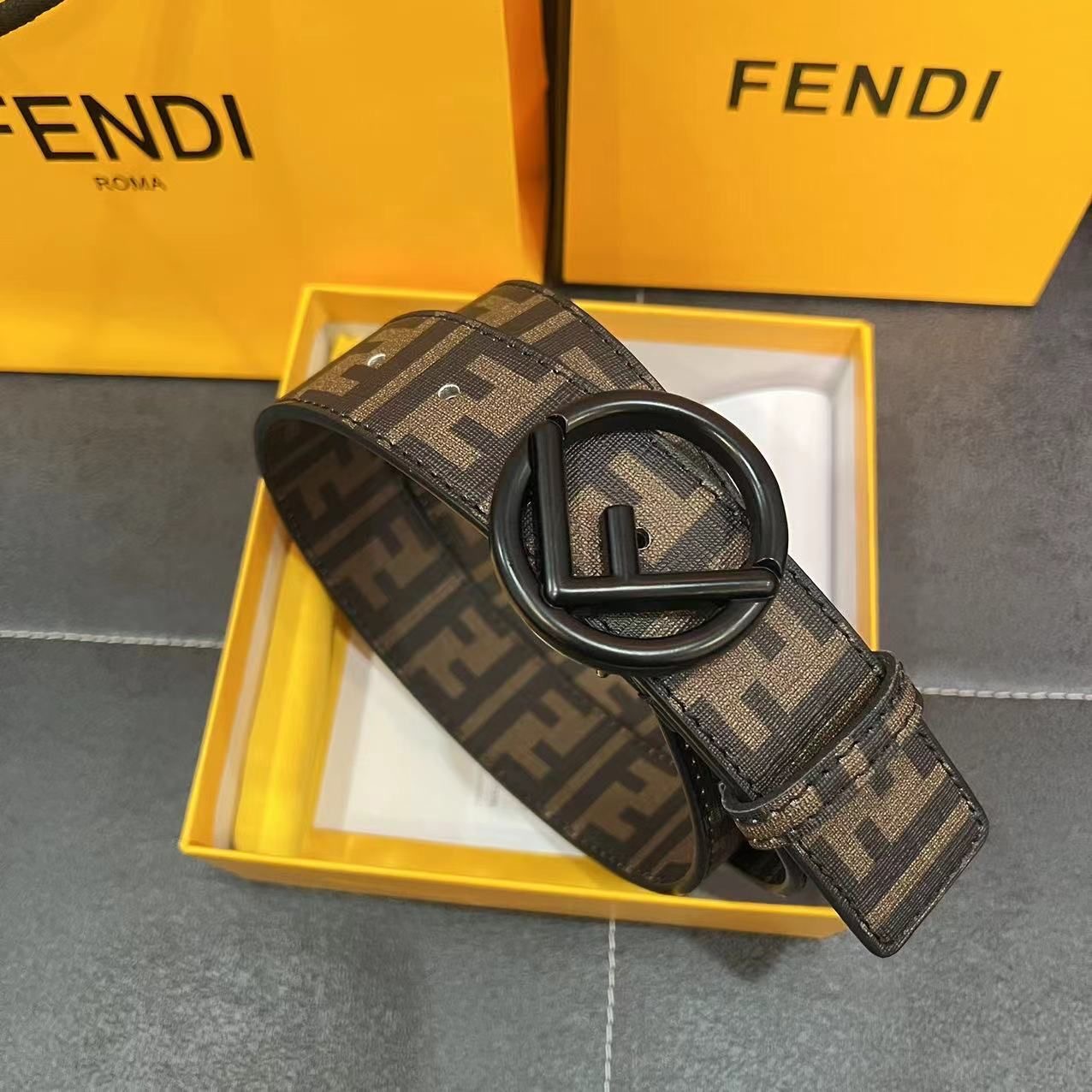 FENDI 18 color fashionable classic men's and women's waist belt - Image 8