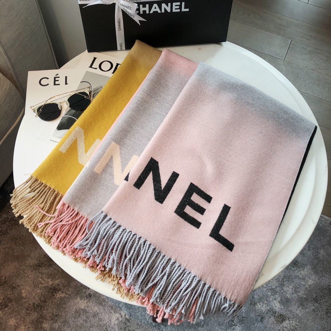 CHANEL 6-color fashionable cashmere scarf - Image 9