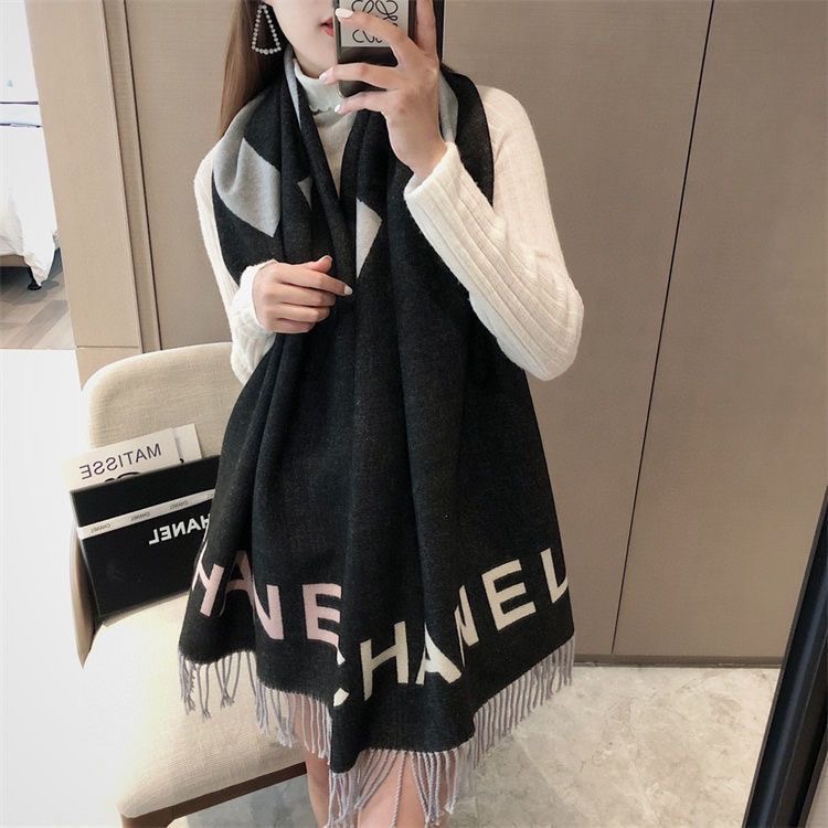CHANEL 6-color fashionable cashmere scarf - Image 8