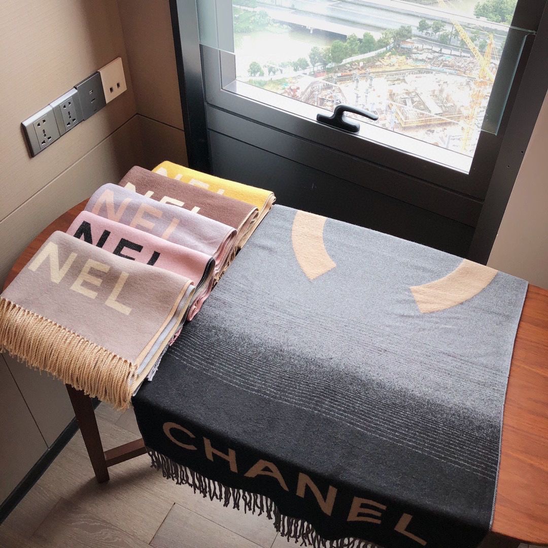 CHANEL 6-color fashionable cashmere scarf - Image 5