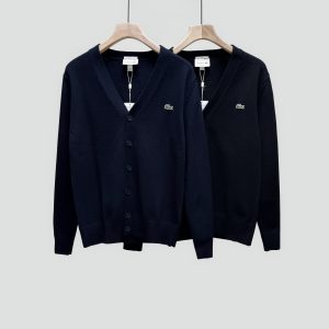 LACOSTE V-neck cardigan sweater knit sweater
