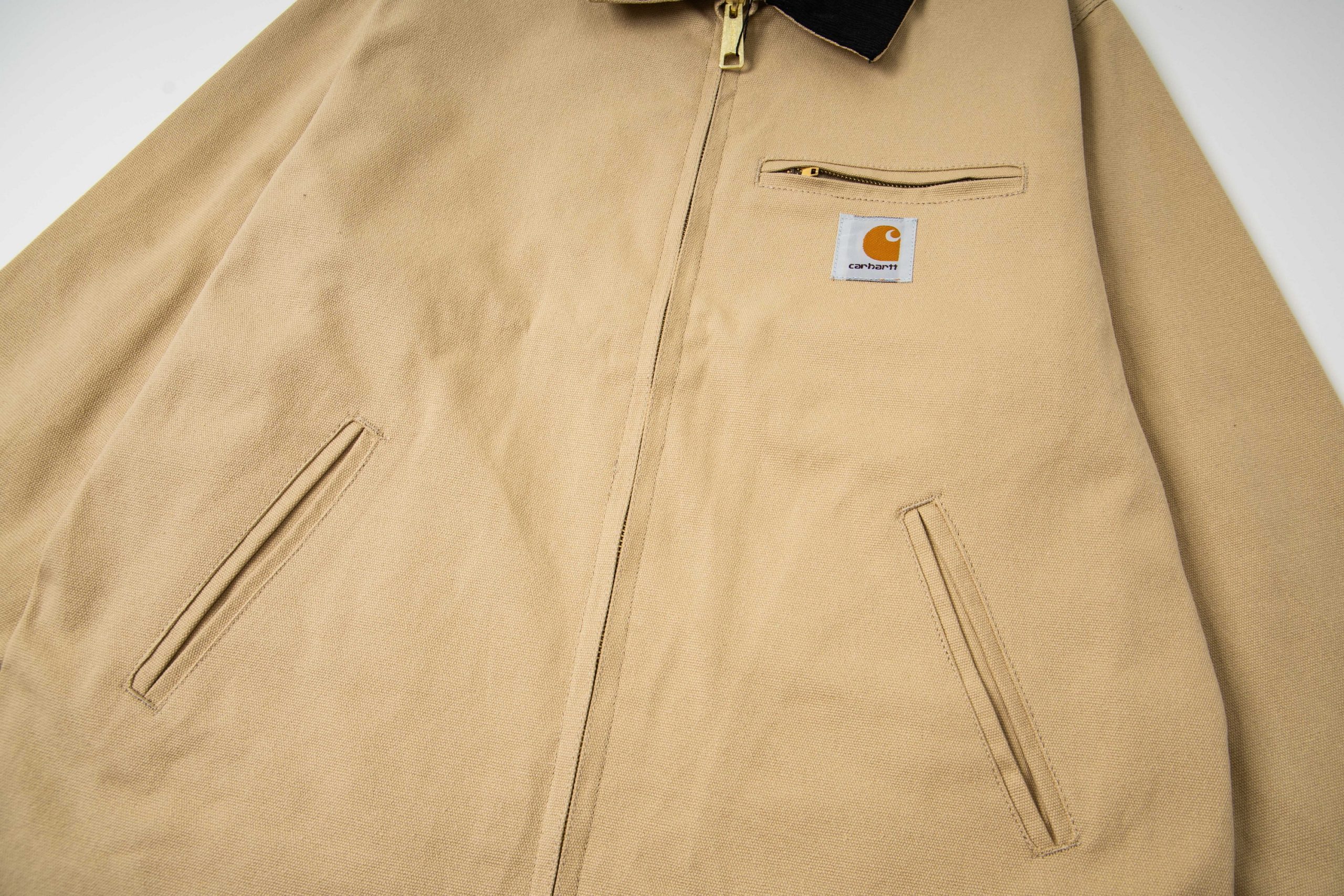 Carhartt WIP Detroit Jacket solid color blanket with warm American retro collar cotton stripe lining felt casual Detroit jacket workwear jacket for autumn - Image 5