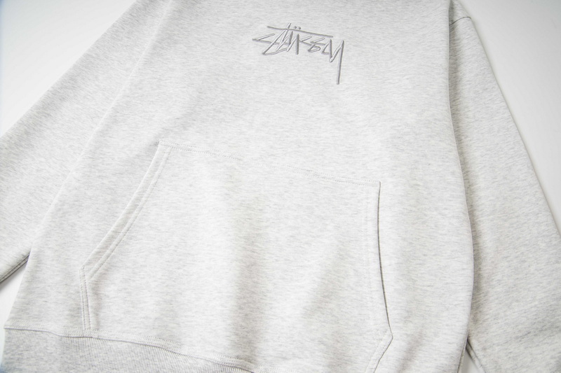 Stussy SS25 hooded logo letter double embroidered American retro hoodie unisex - Image 3