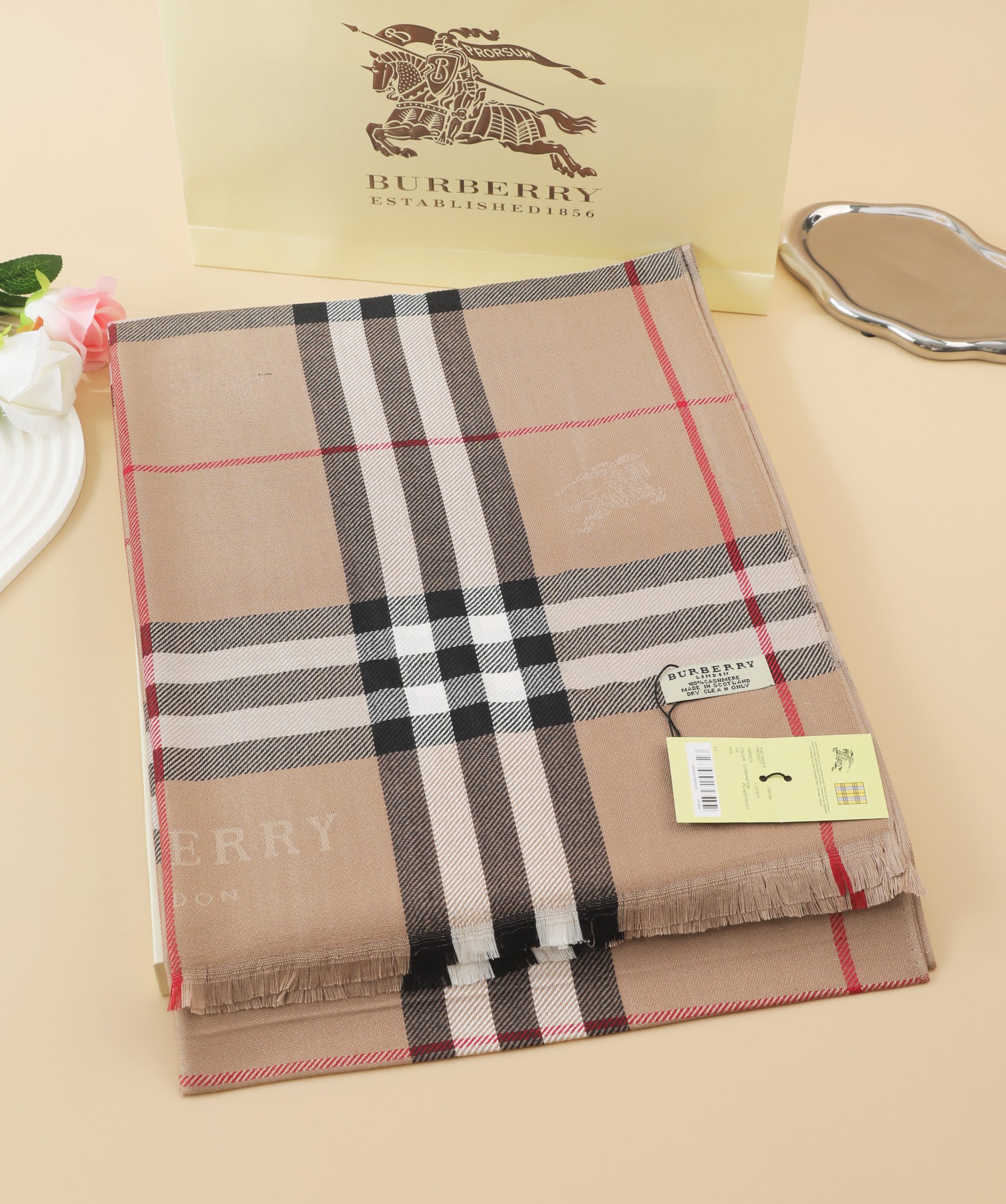 Burberry 14 Color Classic Couple Cotton Long Scarf - Image 3