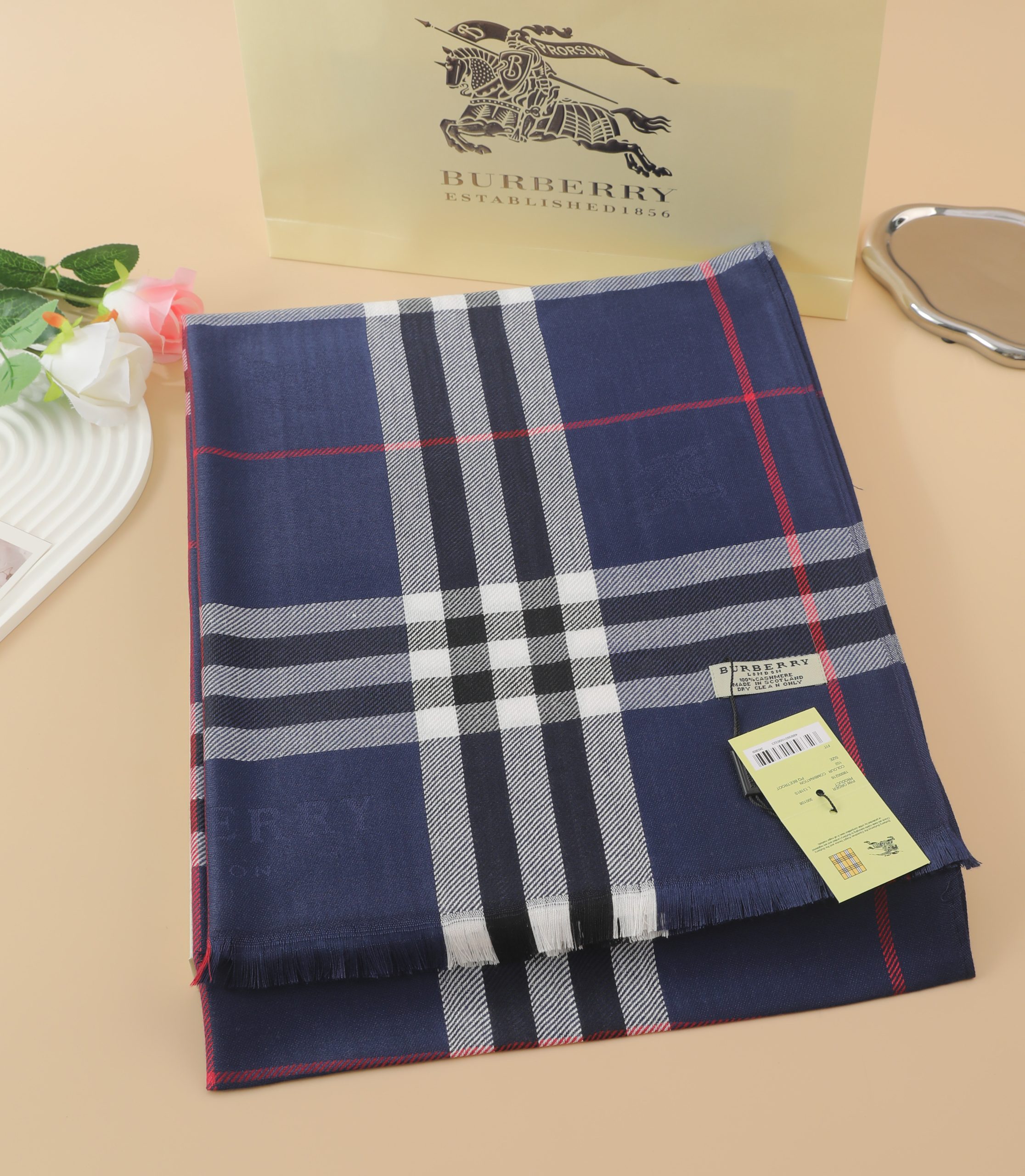 Burberry 14 Color Classic Couple Cotton Long Scarf - Image 4