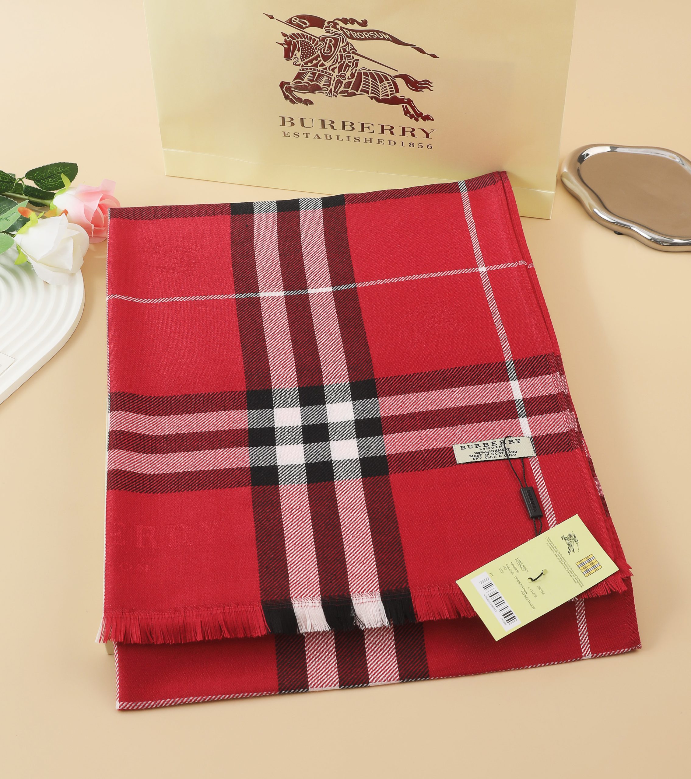 Burberry 14 Color Classic Couple Cotton Long Scarf - Image 5
