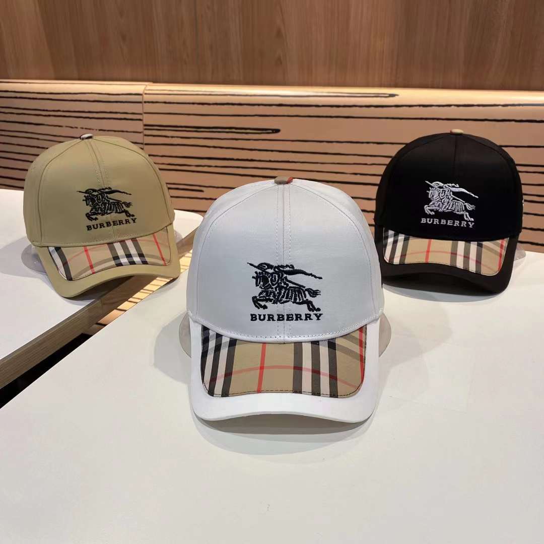 Burberry casual embroidered men's and women's baseball caps