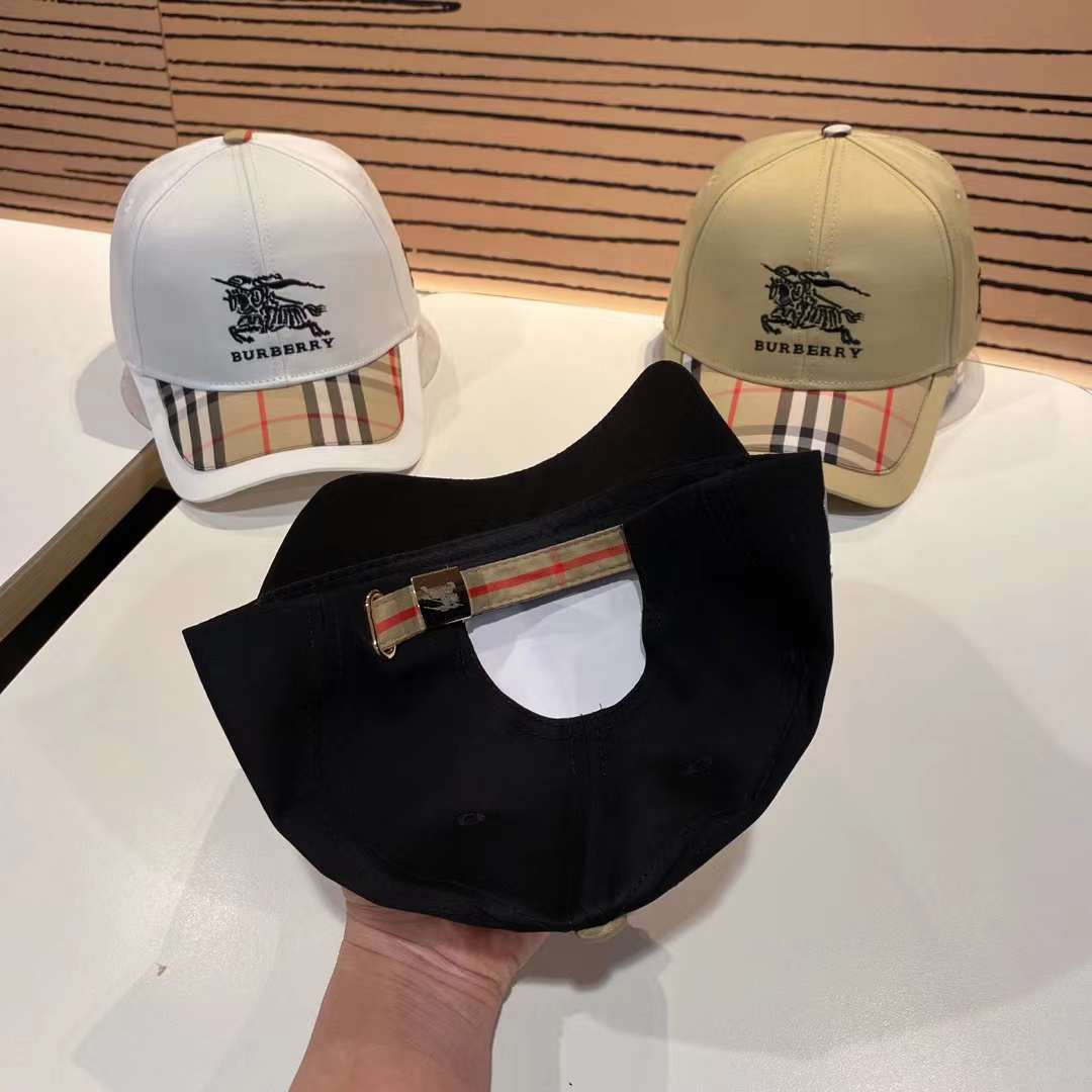 Burberry casual embroidered men's and women's baseball caps - Image 3
