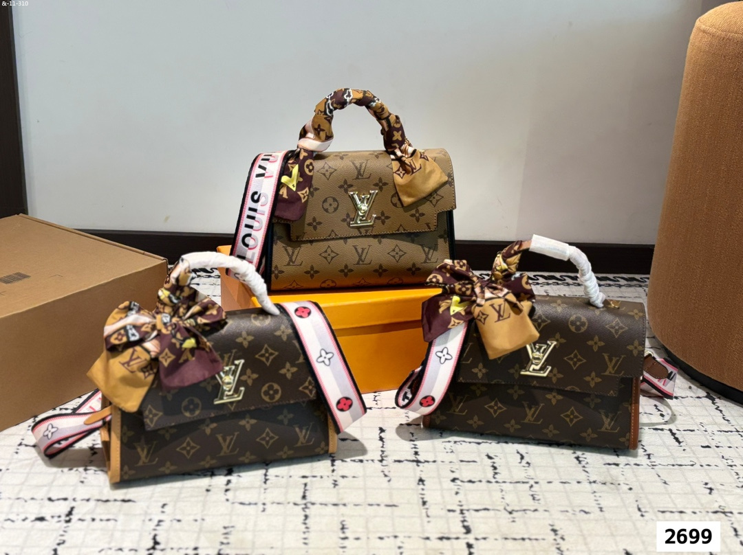 Louis Vuitton women's printed tote bag, single shoulder crossbody bag