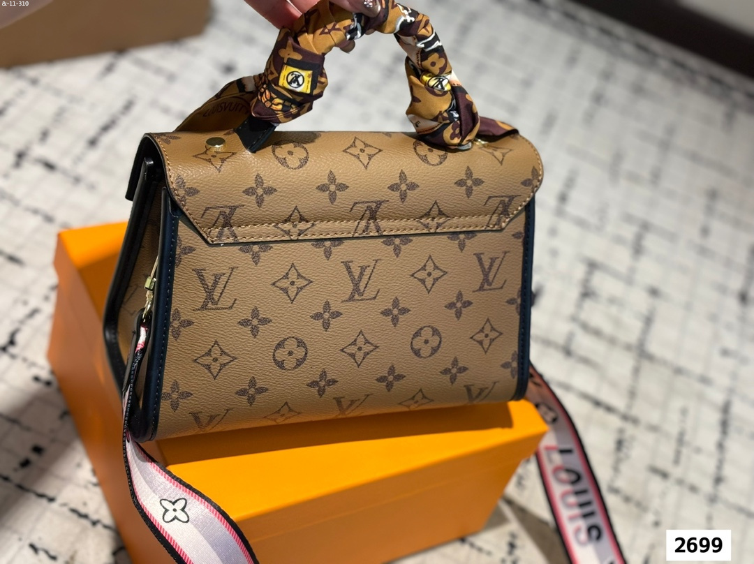 Louis Vuitton women's printed tote bag, single shoulder crossbody bag - Image 5