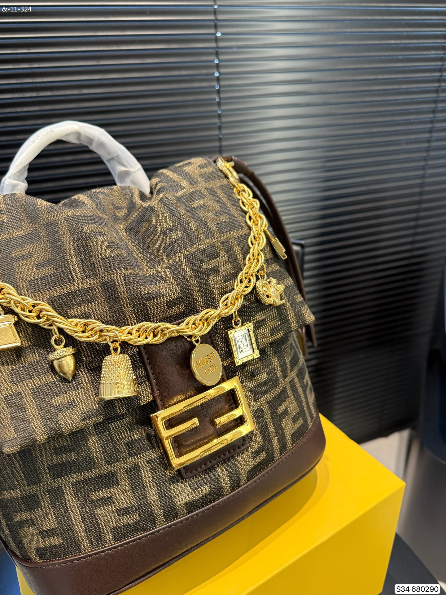 FENDI 2-Color, Classic Pattern Backpack, High Quality - Image 9