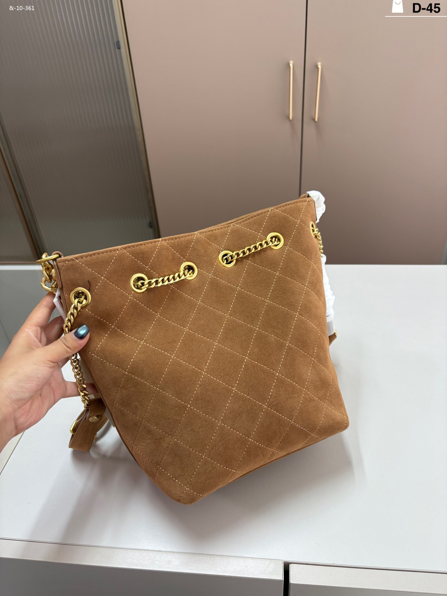 CHANEL suede bucket bag, single shoulder crossbody bag - Image 7