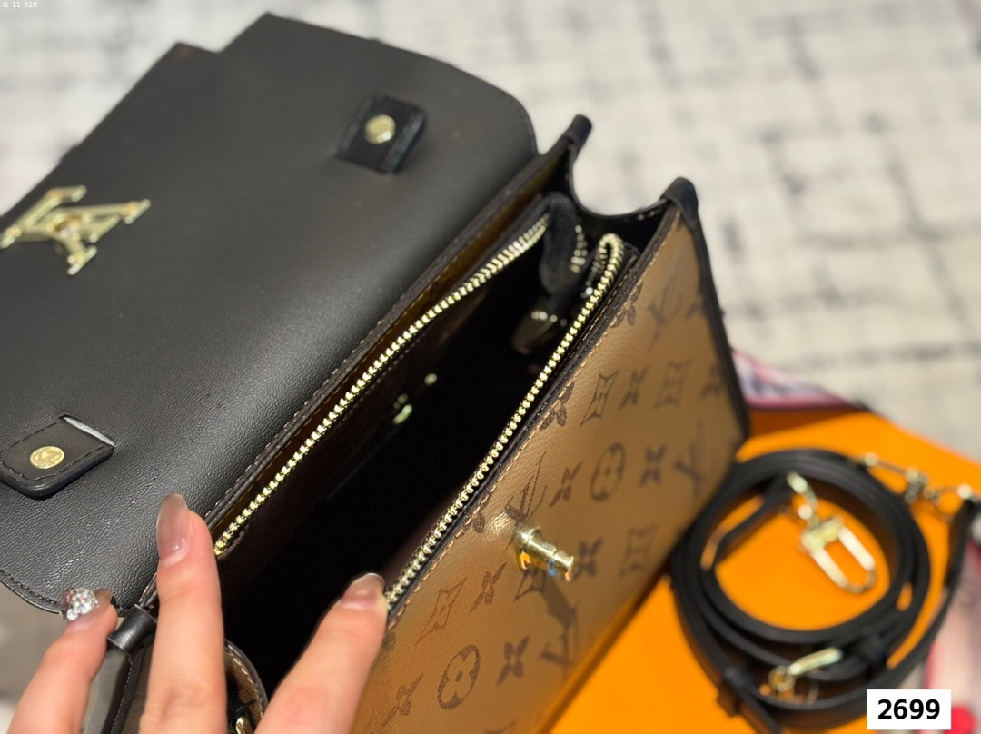 Louis Vuitton women's printed tote bag, single shoulder crossbody bag - Image 2