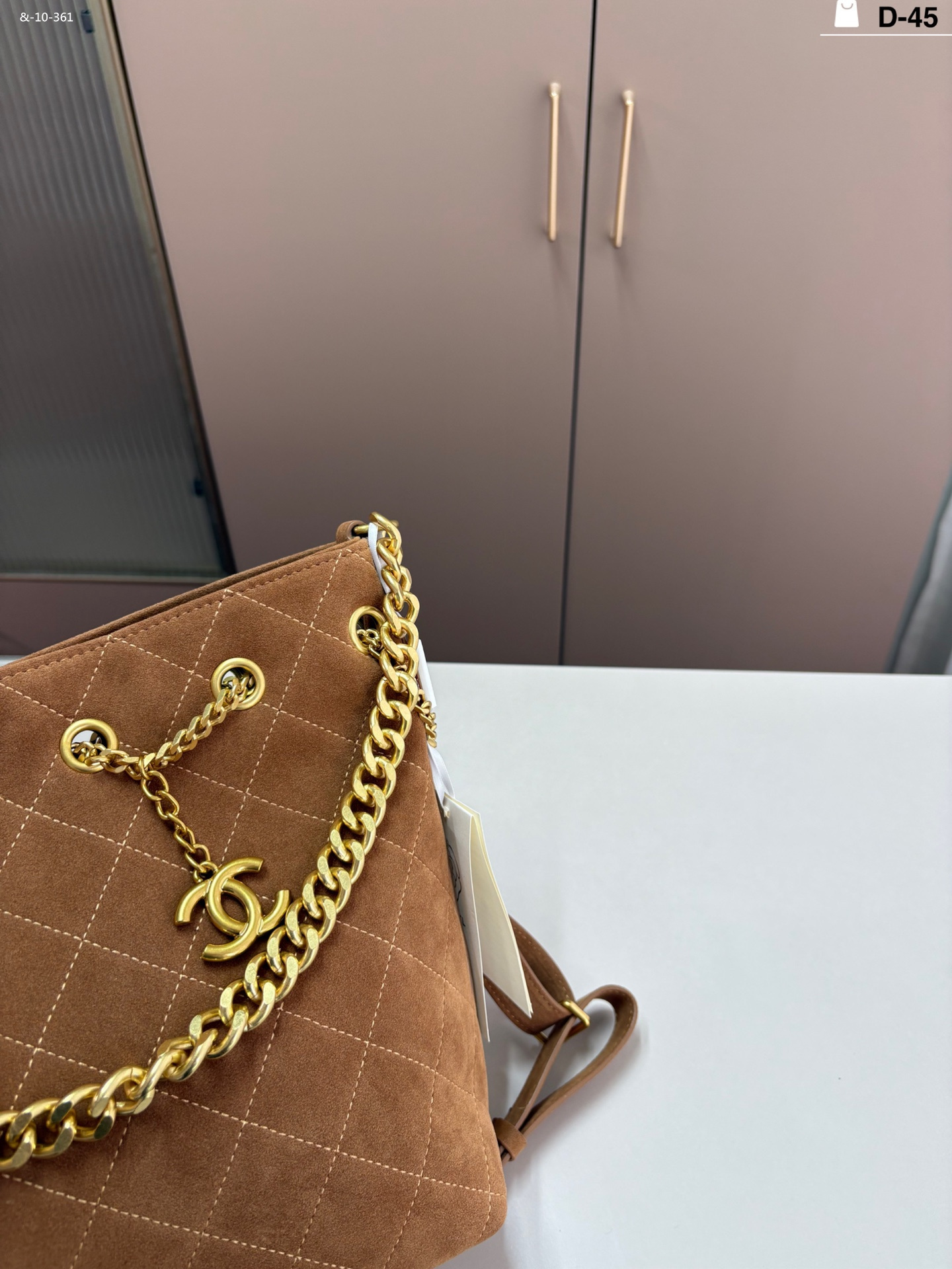 CHANEL suede bucket bag, single shoulder crossbody bag - Image 5