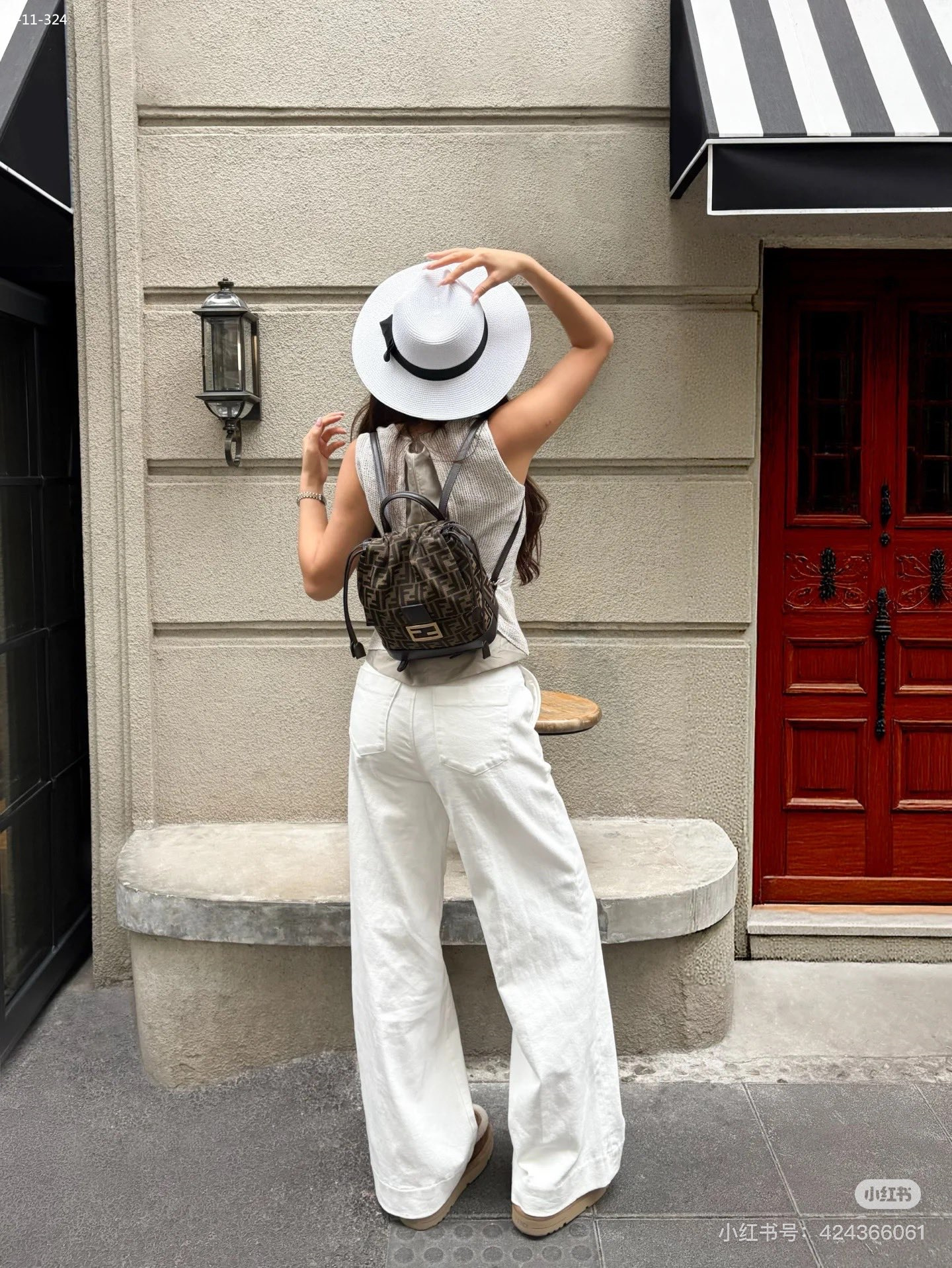 FENDI 2-Color, Classic Pattern Backpack, High Quality - Image 4